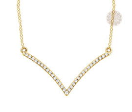 Angular Gold and Diamond Necklace